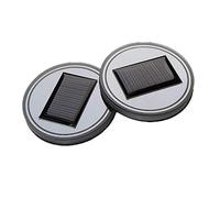 Youngine 2 Pack Solare LED Car Holder Tappetino Pad Impermeabile Bottiglia Bevande Coaster Luce incorporata e sensore di Vibrazione Auto Decorazione Lampada Luce (Blu)