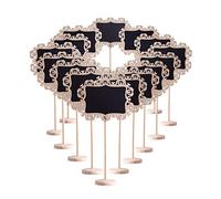 Youngine Confezione da 15, Mini lavagne con Supporto per Etichette di promemoria, segnaposti per Matrimoni,insegne Alimentari,Articoli per Feste(Wave)