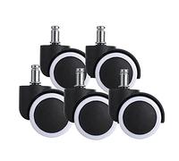 Youngine Ruote per sedia da ufficio ruote di ricambio per sedie girevoli da 6,5 cm resistenti per proteggere il pavimento contro il rotolamento liscio computer gaming, supporto ad anello di montaggio