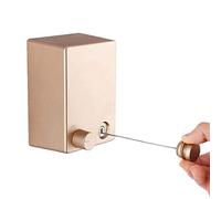 Youngine Stendipanni fissato al muro della lavanderia appendiabiti ritrattabile dell'interno dell'interno con il gancio regolabile della corda della corda d'acciaio, 4.2M / 13.8ft (D'oro)