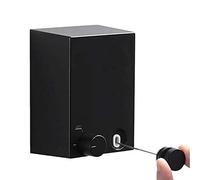 Youngine Stendipanni fissato al muro della lavanderia appendiabiti ritrattabile dell'interno dell'interno con il gancio regolabile della corda della corda d'acciaio di 4.2M / 13.8ft (Nero)