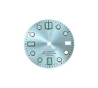 Youngran 28. 5mm Compatibile con orologio a calendario singolo for NH35 / NH36. Guarda il movimento Modifica Kit Green Luminose Wristwatch Dial leisurely (Color : Sunray Silver)