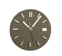 Youngran 30. 5mm Guarda il quadrante + le mani Green Luminose Strip Strip Set chiner compatibile for NH35 / NH36. Kit di modifica del movimento leisurely (Color : Grey)