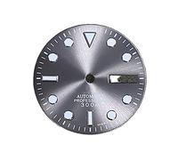 Youngran Compatibile con il quadrante del doppio calendario da 29mm for NH36A / 4R36 / 7S Modello solare del movimento con verde luminoso leisurely (Color : Sun pattern gray)