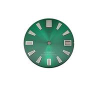Youngran Compatibile for NH35 28.5mm. Compatibile con quadrante Green Luminoso quadrante modificato NH35A. Parte di aggiornamento del movimento meccanico leisurely (Color : Green)