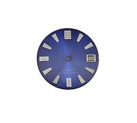 Youngran Compatibile for NH35 28.5mm. Compatibile con quadrante Green Luminoso quadrante modificato NH35A. Parte di aggiornamento del movimento meccanico leisurely (Color : Blue)