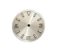 Youngran Sun Pattern 28. 5mm 369. Dial strip chiner + compatibile con la mano for NH35 / 36 / 4R / 7S Movimento verde luminoso leisurely (Color : Silver Dial)