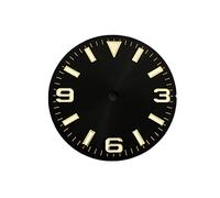 Youngran Sun Pattern 28. 5mm 369. Dial strip chiner + compatibile con la mano for NH35 / 36 / 4R / 7S Movimento verde luminoso leisurely (Color : Black Gold)