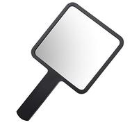YoungRich Specchio a Mano Specchio Portatile Specchio per il Trucco Nero Beautifive Specchio Portatile Salone da Parrucchiere con Manico Nero 9 * 16cm