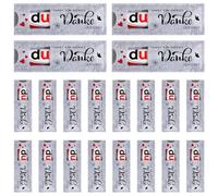 YOUNGSAY 20 custodie in feltro per cioccolato, barrette di cioccolato, con parole di ringraziamento, grigio chiaro, per matrimonio, battesimo e compleanno, senza cioccolato