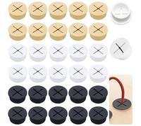 YOUNGSAY 30 Pezzi Passacavi in Silicone, Rotondi Passacavo Flessibile in Silicone, 25 mm Passacavo in Silicone, Adatto per la Gestione Dei Cavi Sul Desktop (3 Colori)