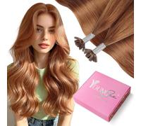 YoungSee Extension per bonding in capelli veri, rame, tip a U, extension da donna, 55 cm, 50 g, #330