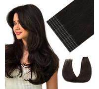 Youngsmile Invisible Tape in capelli veri, #2 marrone scuro, naturale e invisibile, 20 pezzi da 35 g, 40 cm, nastro liscio Remy senza cuciture sui capelli (#2,16 pollici)