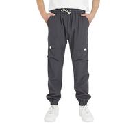 YOUNGSOUL Pantaloni cargo per ragazzi, impermeabili, per bambini, da trekking, per attività all'aria aperta, con elastico, grigio., 152 cm-158 cm