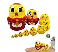 Youngwier Bambole Russe Matrioska - 10 Pezzi a Tema Animali Dipinte a Mano | Bambole In Legno Con Decorazione Manuale,Per Ingresso, Camera Da, Stanza Bambini, Centro Tavola Festivo