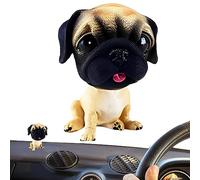Youngwier Cane per Auto,Scuotere la Testa Ornamento del Cane Figura della Testa della Bolla - Testa di Bolla Creativa Figura Alta emulazione Bambola Testa scuotente per l'arredamento