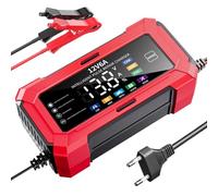 Youngwier Caricabatterie per Autocarri,Caricabatterie Intelligente 12 Volt per Auto - Veicoli con Protezione Sovraccarico per Manutenzione di Moto Camion e Veicoli