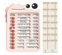 Youngwier Grafico dei compiti per i bambini, Grafico della routine della buonanotte - della responsabilità per i bambini - Con la scheda di check-in con cursore della lista di controllo per