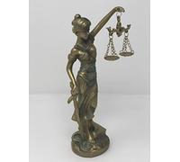 YOUNI - Statua Lady Justice - Dea greca romana della giustizia - Benda, equilibrio del fascio e spada (bronzo)