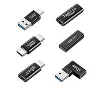 YOUNIEYO Confezione da 6 adattatori da USB C a USB da USB-A a USB-C, adattatore da tipo C maschio a femmina, kit convertitore caricabatterie per laptop, telefono, tablet, computer