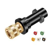 YOUNIEYO Kit adattatore per idropulitrice da 1/4", attacco femmina a connessione rapida, compatibile con Karcher K2 K3 K4 K5 K6 K7, include 5 punte per ugelli di alimentazione