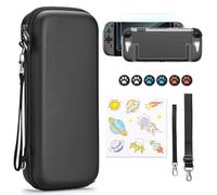 Younik Custodia Switch 2 Compatibile con NS Switch 2 (2025), Kit Accessori 15 in 1 Include Custodia con 19 Alloggiamenti per Schede di Gioco, Custodie Protettiva per Console & J-Con (Nero)