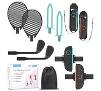 Younik Switch 2 Sports Accessori, 11 in 1 Bundle Switch 2 Sports con Mazze da Golf, Racchette da Tennis, Impugnature per Spade, Impugnature per Spade e Cinghie da Polso, Compatibile NS Switch 2 (2025)