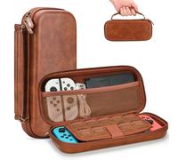 Younik Switch Custodia per NS Switch/Switch OLED, Custodia da viaggio per Switch in pelle PU con 9 cartucce di gioco, custodia portatile per console e accessori Switch