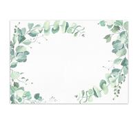younikat 100 tovagliette con motivo di lino eucalipto I DIN A3 quadrato I set di tovagliette di carta I design moderno I tovaglietta monouso I verde I catering e casa I dv1438