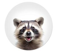 younikat Mousepad con motivo procione I Ø 22 cm rotondo I Mousepad dimensione standard, antiscivolo I semplice moderno I procione divertente e carino I dv1435
