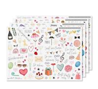 younikat Set Adesivi Regali Compleanno DIY Happy Birthday - dv1166