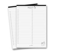 younikat set da 2 blocchi lista della spesa I DIN A5 I 50 fogli I blocchi per la spesa con stampa predefinita per cucina borsa auto I organizzatore in carta da strappare I dv909