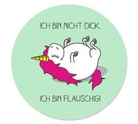 younikat Tappetino per Mouse a Forma di Unicorno, Diametro 22 cm, Rotondo Verde Verde