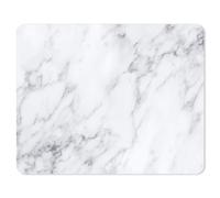 younikat Tappetino per mouse effetto marmo I 24 x 19 cm I Tappetino per mouse in bianco grigio I Dimensioni standard, antiscivolo I Semplice e moderno I Granito effetto pietra I dv637