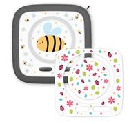 younikat Toniebox 2 pellicole protettive - 2 pellicole autoadesive su misura - protezione antigraffio rimovibile senza lasciare residui I ape coccinelle fiori I you0163