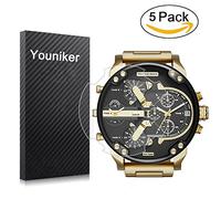 Youniker DZ7333 Mr Daddy Watch - Pellicola protettiva per display diesel, 5 pezzi, per Diesel Men DZ7333 Crystal Clear HD, antigraffio, anti-impronte, pellicola senza bolle