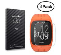 Youniker - Pellicola proteggi schermo in vetro temperato per Polar M430, per Polar M400, GPS, pellicola proteggi schermo in vetro 9H, 0,3 mm, anti-graffio, anti-impronte, senza bolle