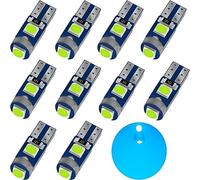YOUNLEN 10 Pezzi T5 W3W 2721 27 37 286 Lampadina LED PC74, 12V, 20LM, 0,5W, Chip 3SMD 3030, per Sostituzione Lampada Strumento Auto Cruscotto Luce Interna Auto (Azzurro Cielo)