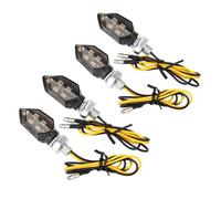 YOUNLEN 4 x Mini Indicatori di Direzione,12V 5 LED per motocicletta, Mini Luce M8, Indicatori di Direzione a LED per Moto, Auto a Pedali,Ambra