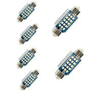 YOUNLEN auto lampadina siluro led Canbus no error c5w Super Bright 12V 24V CANBUS Error Free usato per Interior Dome Light Map Targa Luci di Cortesia Luce cupola della carta(Bianco) (39MM)