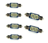 YOUNLEN auto lampadina siluro led Canbus no error c5w Super Bright 12V 24V CANBUS Error Free usato per Interior Dome Light Map Targa Luci di Cortesia Luce cupola della carta(Bianco) (36MM)