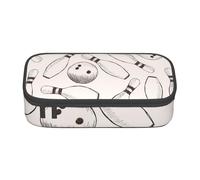 YounPrenG Astuccio portapenne, astuccio portapenne stampato di grande capacità, portapenne per ufficio e scuola,Perni E Palle Da Bowling