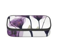 YounPrenG Astuccio portapenne, astuccio portapenne stampato di grande capacità, portapenne per ufficio e scuola,Fiori di lavanda viola speranza