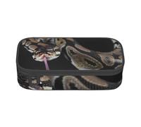 YounPrenG Astuccio portapenne, astuccio portapenne stampato di grande capacità, portapenne per ufficio e scuola,Serpente pitone