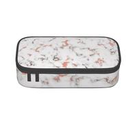 YounPrenG Astuccio portapenne, astuccio portapenne stampato di grande capacità, portapenne per ufficio e scuola,Marmo venato oro rosa
