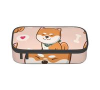 YounPrenG Astuccio portapenne, astuccio portapenne stampato di grande capacità, portapenne per ufficio e scuola,Kawaii carino Shiba Inu