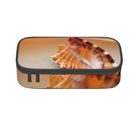 YounPrenG Astuccio portapenne, astuccio portapenne stampato di grande capacità, portapenne per ufficio e scuola,Tramonto Sul Mare La Conchiglia Di Conchiglia