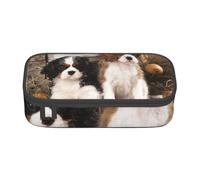 YounPrenG Astuccio portapenne, astuccio portapenne stampato di grande capacità, portapenne per ufficio e scuola,Cuccioli di Cavalier King Charles Spaniel piccoli