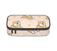 YounPrenG Astuccio portapenne, astuccio portapenne stampato di grande capacità, portapenne per ufficio e scuola,Simpatico cane Shiba Inu
