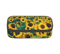 YounPrenG Astuccio portapenne, astuccio portapenne stampato di grande capacità, portapenne per ufficio e scuola,Molti bellissimi girasoli